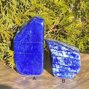 AAA Lapislazzuli Freeform, Lapis Freeform, Lucidato a specchio, Pietra di palma di lapislazzuli, compleanno, coraggio, manifestazione, forza di volontà, regalo di lapislazzuli