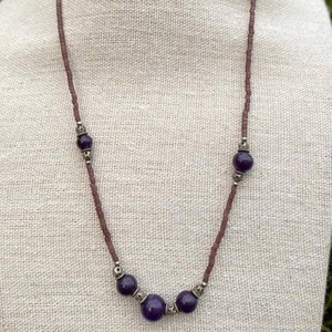 Amethyst Necklace, February Birthstone Crystal Necklace, Sterling Silver Birthstone Necklace, Amethyst Jewelry Gift For Her, Birthday Gift