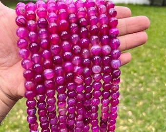 Pink Agate Beads