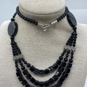 Black Onyx Necklace Radiance: Gemstone Jewelry, Protection Necklace - Unique Jewelry for Women Gift for Her, Handmade Beaded Necklace