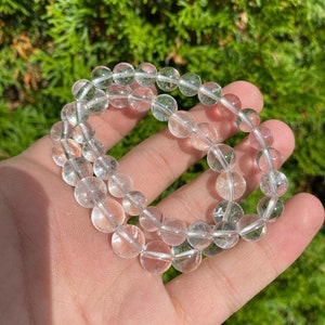 Malachit Armbänder: Einzigartiges klares Kristall Armband - Perlen und Sterling Silber Edelstein Armband, handgemachtes Schmuck Geschenk für Sie