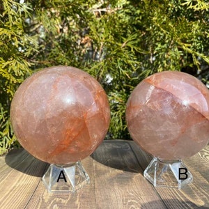 Red Hematiod Quartz Sphere, Hematoid Quartz, Fire Quartz Sphere, Crystal Sphere, Quartz Sphere, Hematoid Sphere, Crystal Ball, Red Quartz