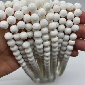 White Gumball Beads | Gumball White Beads | Natural White Gumball Beads | Original Gumball Beads for any Necklace | Gumball Beads