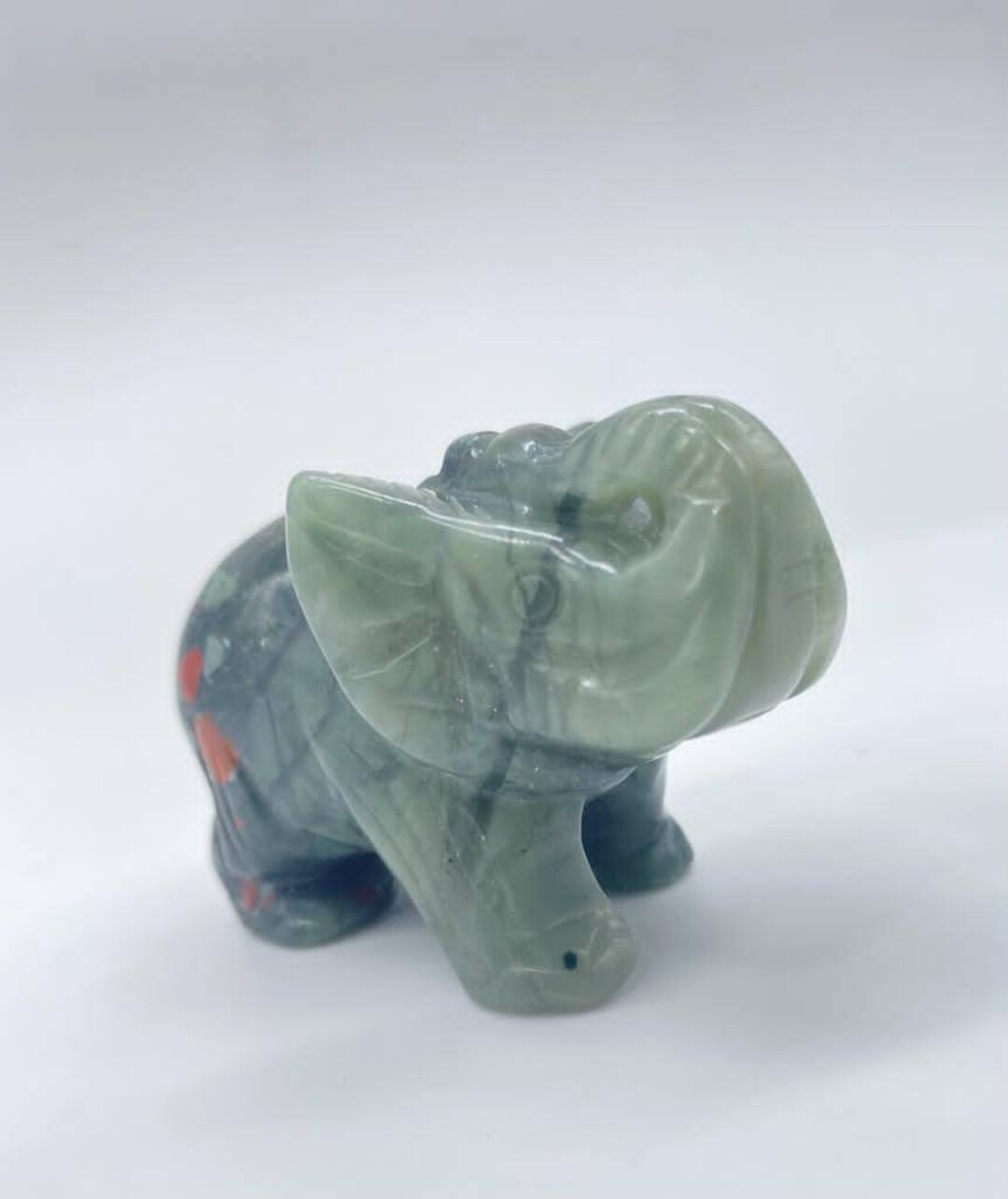 Green Jade Elephant Shape Green Jade Elephant Natural Etsy