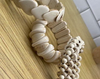 White Turquoise Bracelets | Original beaded white Turquoise Bracelets | Natural white Turquoise Bracelets for Girls and Women