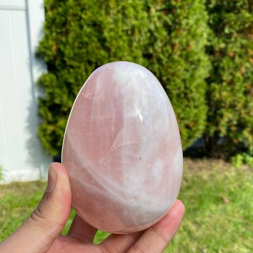 Rose Quartz Egg | Rose Quartz Egg Shape shops | Natural Rose Quartz Egg | Original Rose Quartz Egg for Home Decor | Rose Quartz Gemstone Egg