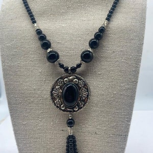 Black Onyx Necklace Serenity: Birthstone Necklace Beauty - Handmade Beaded Gemstone Jewelry, Perfect Jewelry for Women Gift for Her