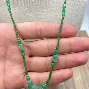 Green Jade Handmade Necklace, Beaded Necklace, Green Necklace, Jade Jewelry, Statement Necklace, Jade Necklace, Handmade Necklace Green Jade