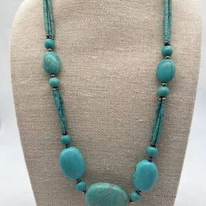 Blue Turquoise necklace | Natural Blue Turquoise necklace | Turquoise necklace | Turquoise | Natural Blue Turquoise necklace for Jewelry