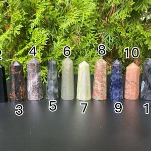 12 Different Crystal Towers | 12 Different Colors Point Towers | 12 Different Gemstone Towers For Home Decor | 12 Different Energy Towers