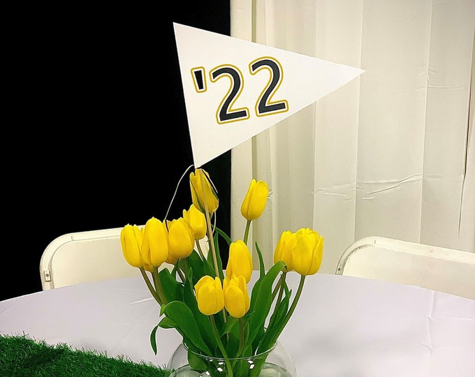 Golf Theme Party Flag Centerpieces Etsy