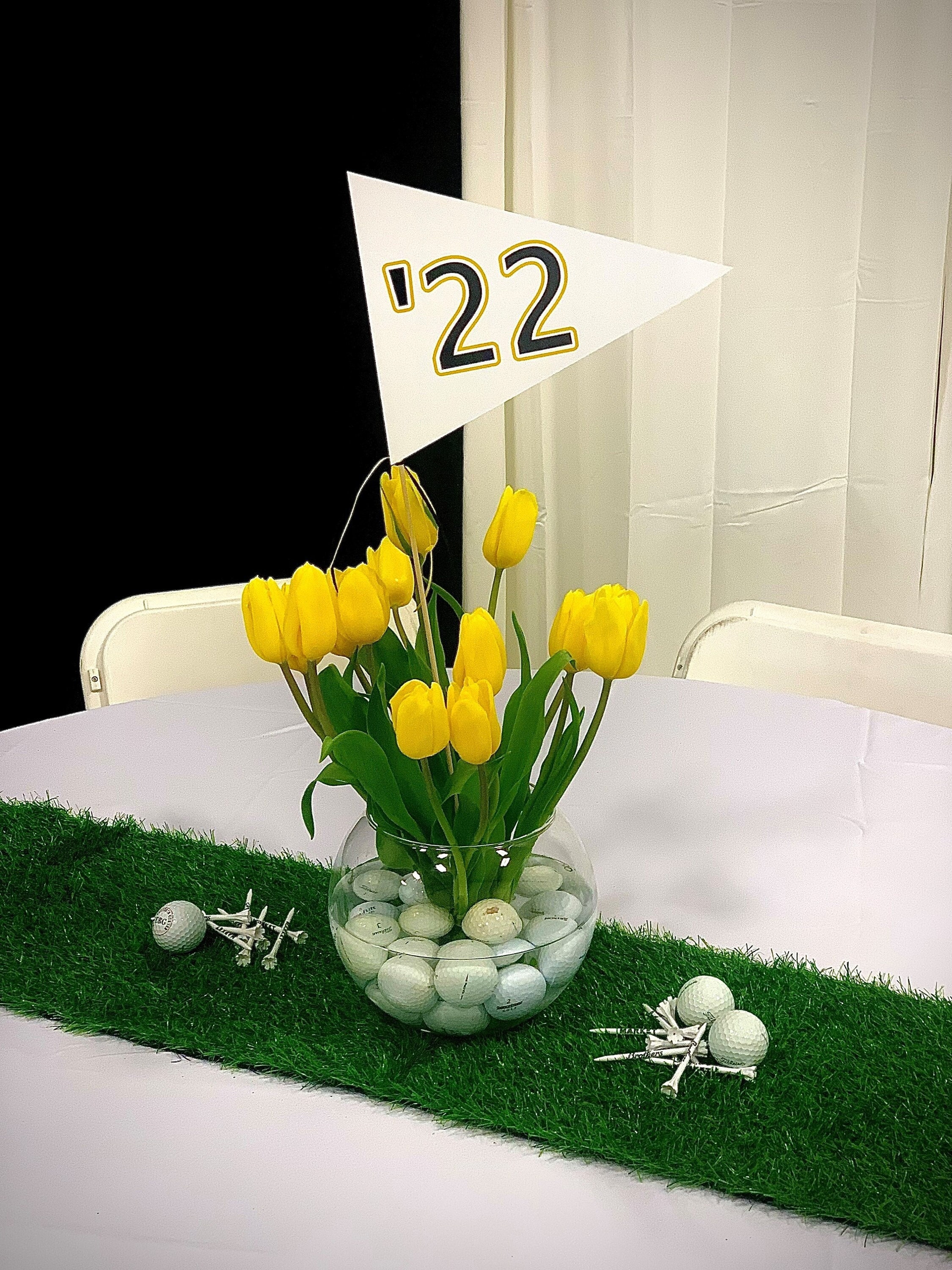 Golf Theme Party Flag Centerpieces Etsy