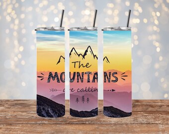 The Mountains Are Calling PNG Sublimation Designs, Digital File Download