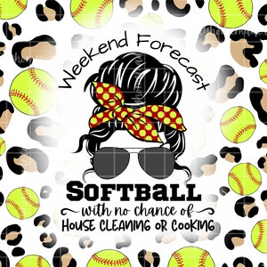 Previsão de fim de semana Softball - Designs de sublimação PNG, download de arquivo digital - Sem chance de limpeza ou cozimento