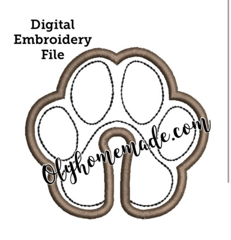 Paw Print 2.6 & 3.5 Gastrostomy Tube Cover Embroidery Design / Applique 2 Digitals Files for Machine Embroidery In The Hoop G Tube image 1