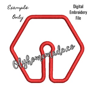 Hexagon 3&quot; Gastrostomy Tube Cover / Applique - 4 Files - Digital File for Machine Embroidery - In The Hoop - G Tube & 1 Free File!