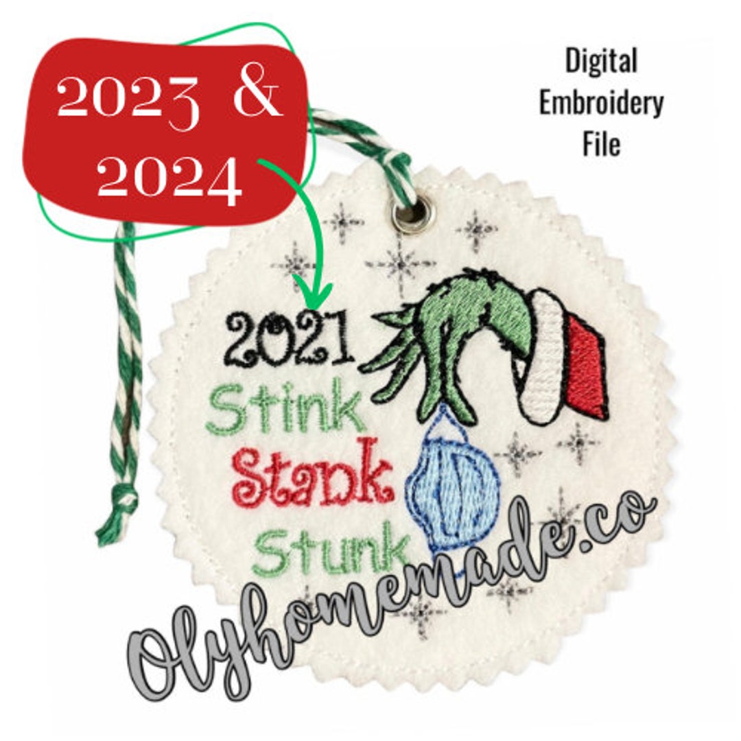 Stink Stank Stunk Grinch 2023 & 2024 Mask Ornament Design 4 Files in