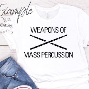 Fichiers de conception numérique SVG Armes de percussion pour machines de découpe - Cricut / Camée Silhouette / Brother ScanNCut