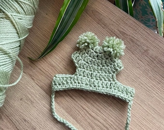 Czapka z podwójnym pomponem dla kota – dostępna dla wszystkich zwierząt – dla psa/kota/zwierząt