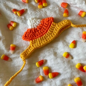Cat Candy Corn Hat - Available for All Pets - Dog / Cat / Pet Hat