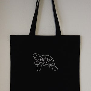 Bestickte Stofftasche "Schildkröte"