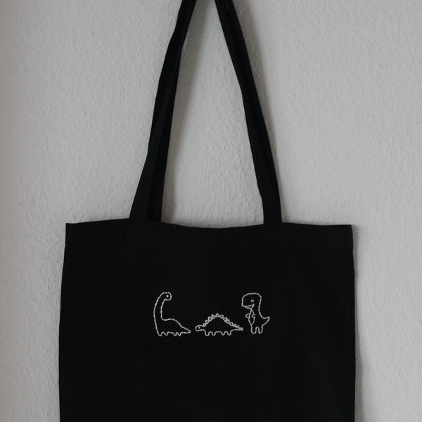 Embroidered fabric bag "Dino"