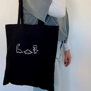 Bestickte Stofftasche "Dino"