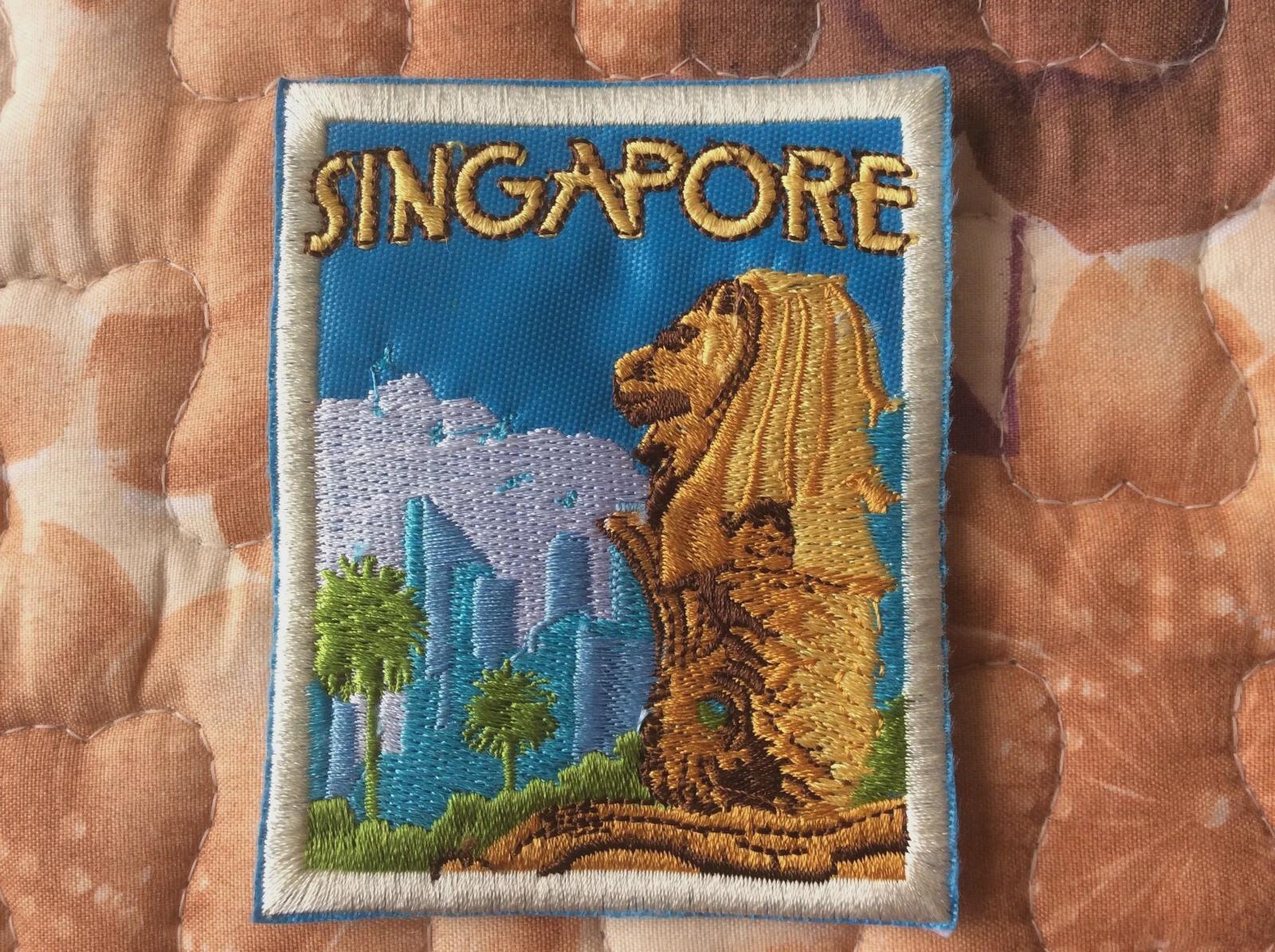 Patch Brodé Drapeau De Singapour – À Repasser Ou à Coudre – 8,6 X 5,6 Cm – Lavable, Résistant