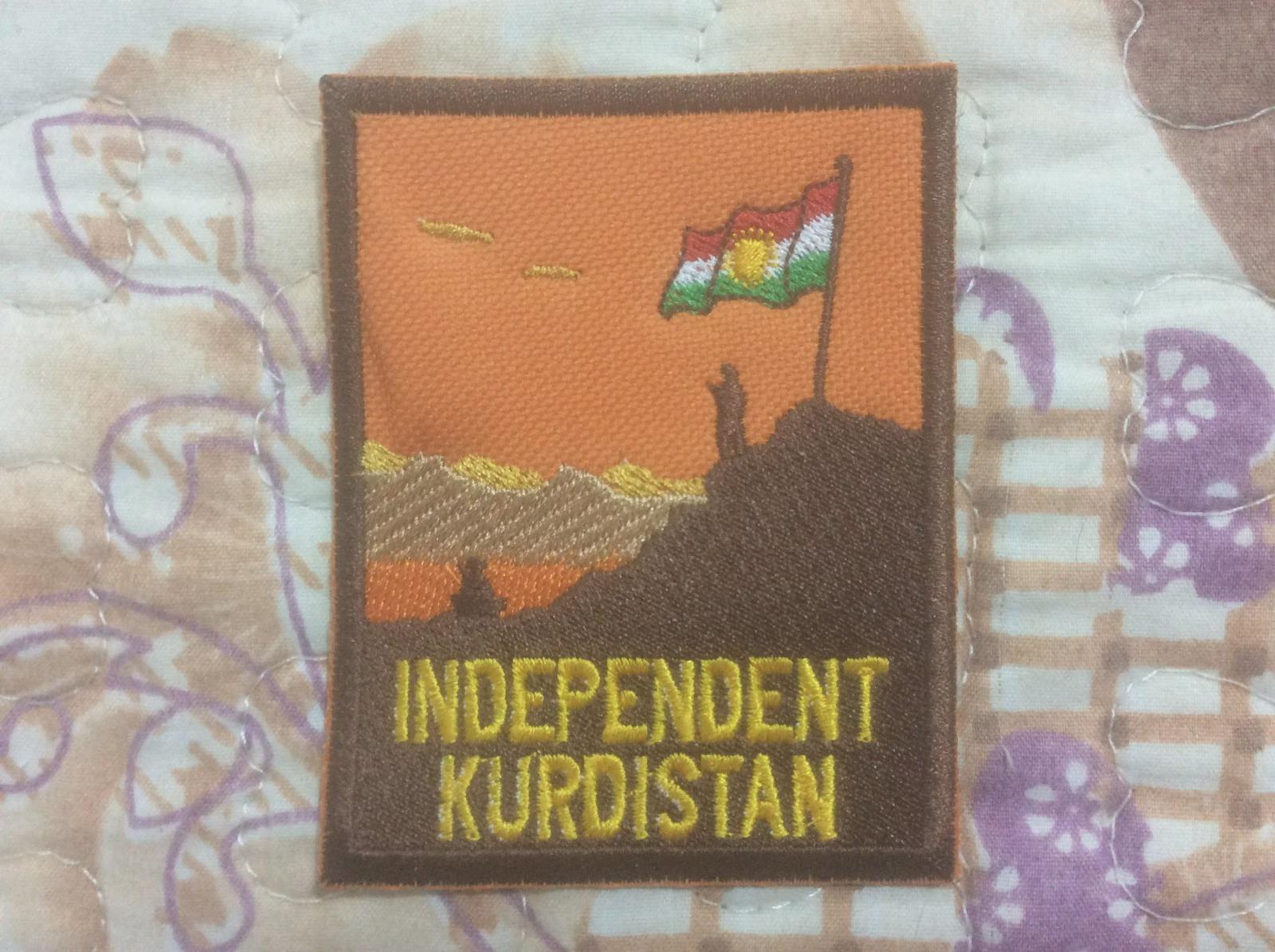 Iron-On Patch – Printed Kurdistan Flag – Embroidered Look