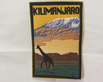 Patch Mount Kilimanjaro Tanzania Kenya Africa Souvenir Giraffe
