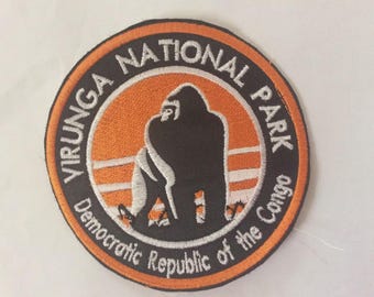 Patch Virunga National Park Souvenir Congo ex Zaïre Afrikaanse Gorilla Zilverrug