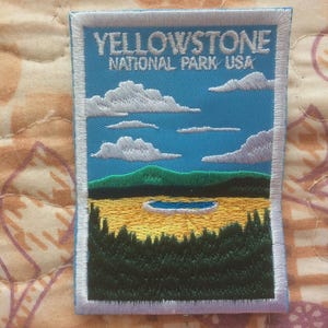 Patch Yellowstone National Park Wyoming Montana Idaho Old Faithfull Bison