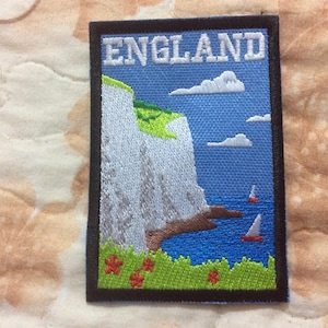 Patch White Cliffs of Dover England Kent Storbritannien Brittisk