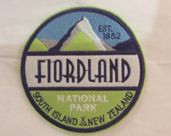 Patch Fiordland National Park New Zealand Heritage Site Oceania South Island Souvenir Sew on