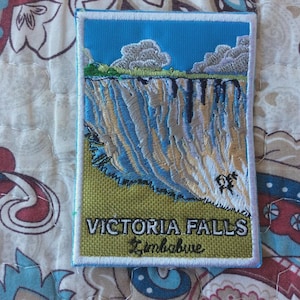 Patch Victoria Falls Souvenir Zimbabwe Zambesi River Zambia Afrika