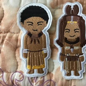 Patch Himba Couple with Traditional Dress Angola Africa Dress