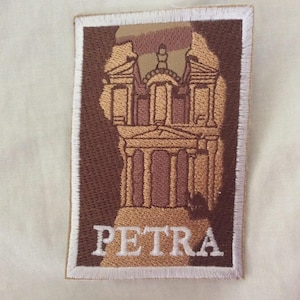 Tygmärke Petra Souvenir Jordanien Nabateisk Romersk Arabisk Mellanöstern