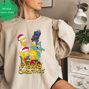 The Simpsons Christmas Sweater - Etsy