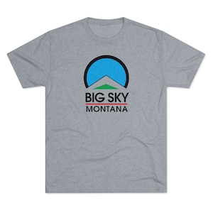 Big Sky Montana - Men&#39;s Tri-Blend Crew Tee
