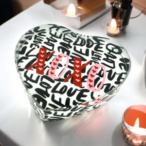 Love XOXO crystal  Paperweight Table Decor Napkins Weight