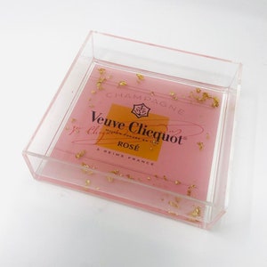 BAR catchall tray pink with Real Gold Leaf