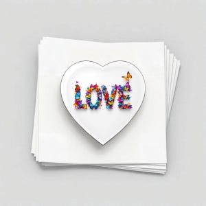 Abstract LOVE  Heart Paper weight Table Decor