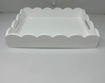 High Gloss Scalloped Serving Tray