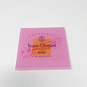 BAR Glass COASTER Rose Pink