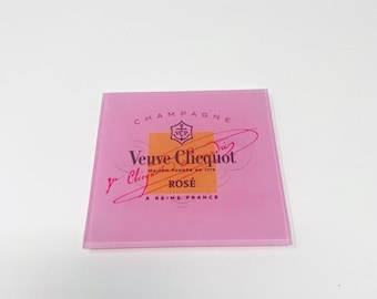 BAR Glass COASTER Rose Pink