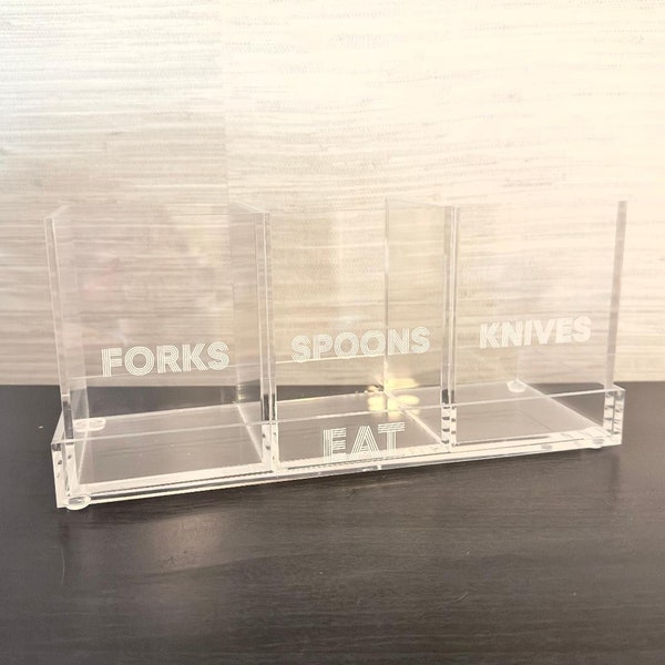 Forks Spoons Knives Heavy Acrylic Silverware Utensil caddy holder