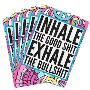 Inspira la merda buona, espira le stronzate. Mazzo di carte da gioco Canasta.