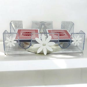 Flower Lover Acrylic Canasta Spinner playing Cards