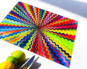 ABSTRACT Glass Cutting Board  Charcuterie