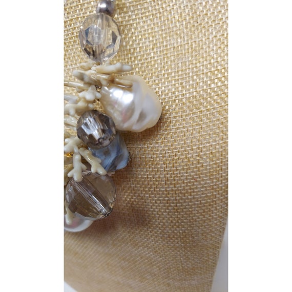Stunning Faux Reef Pearl Shell Chunky Statement N… - image 5
